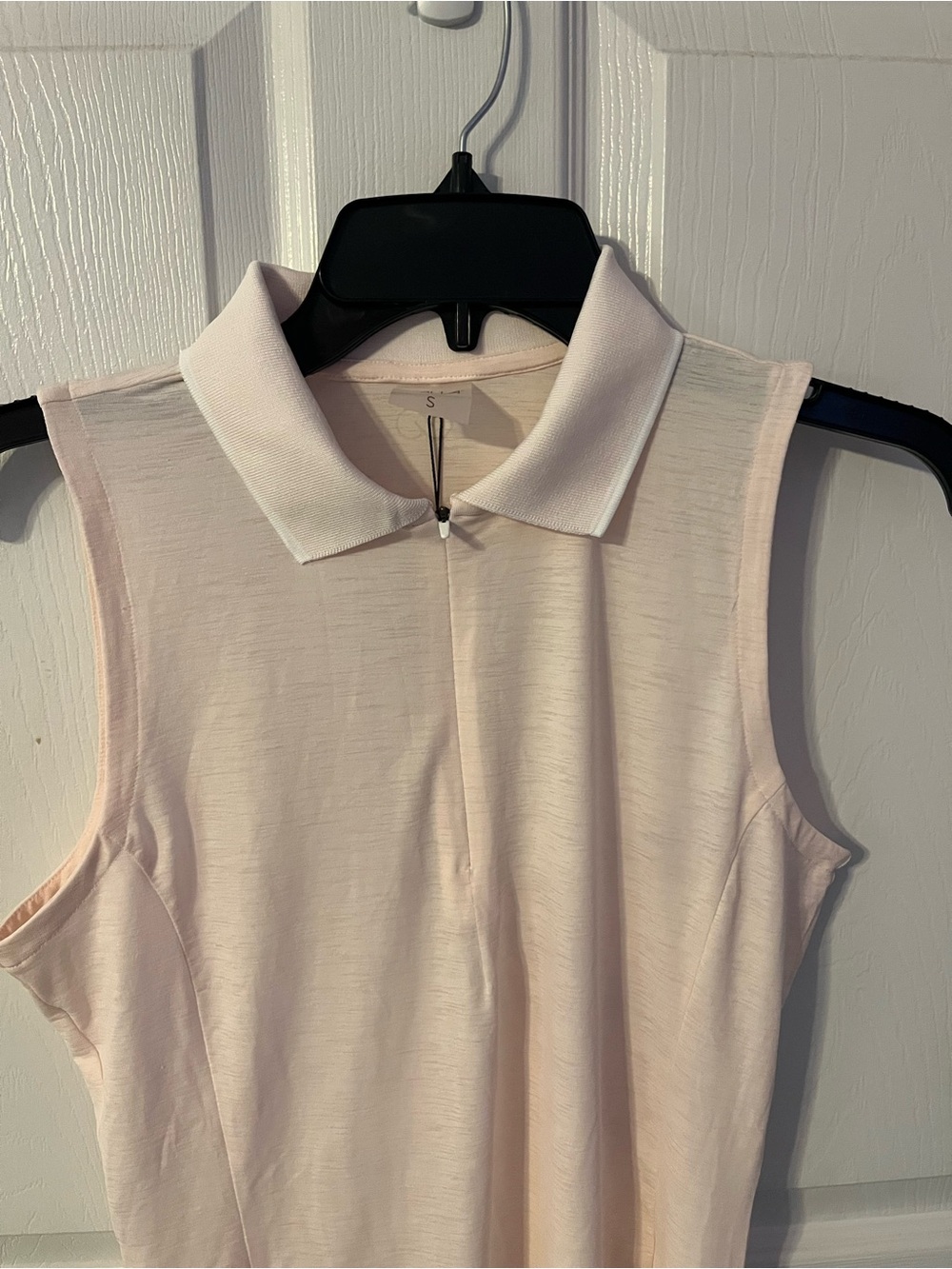 Sleeveless Calia Golf Polo Tank Top - Light Blush - Picture 2 of 7